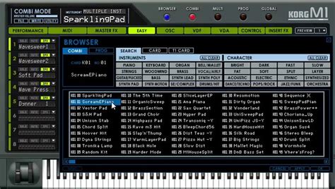 Description I have a cable midi also I have the midi ox the program in my laptop my korg m1 doesn&39;t have the factory programs and I Want to put it all tha original programs but I can&39;t it. . Korg m1 factory sounds list